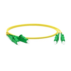 Кабель оптический патч-корд Hyperline FC-D2-9-LC/AR-ST/AR-H-1M-LSZH-YL 1.0m