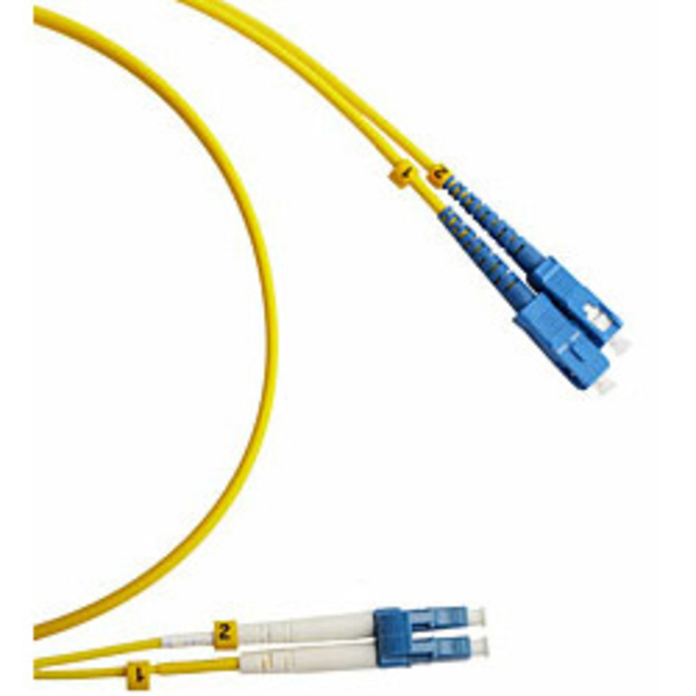 Патч-корд волоконно-оптический Hyperline FC-D2-9-LC/UR-SC/UR-H-5M-LSZH-YL 5.0m
