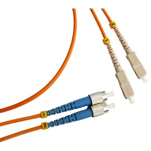 Кабель оптический патч-корд Hyperline FC-D3-50-FC/PR-SC/PR-H-5M-LSZH-OR 5.0m
