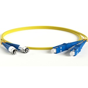 Кабель оптический патч-корд Hyperline FC-D2-9-FC/UR-SC/UR-H-50M-LSZH-YL 50.0m