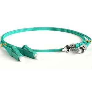 Кабель оптический патч-корд Hyperline FC-D2-503-LC/PR-ST/PR-H-5M-LSZH-AQ 5.0m