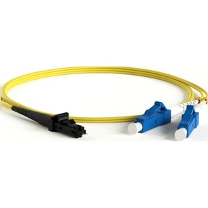 Патч-корд волоконно-оптический Hyperline FC-D2-9-LC/UR-MTRJM/UR-H-2M-PVC-YL 2.0m