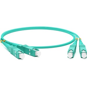 Патч-корд волоконно-оптический Hyperline FC-D2-503-SC/PR-SC/PR-H-2M-LSZH-AQ 2.0m