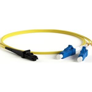 Патч-корд волоконно-оптический Hyperline FC-D2-9-LC/UR-MTRJM/UR-H-2M-LSZH-YL 2.0m