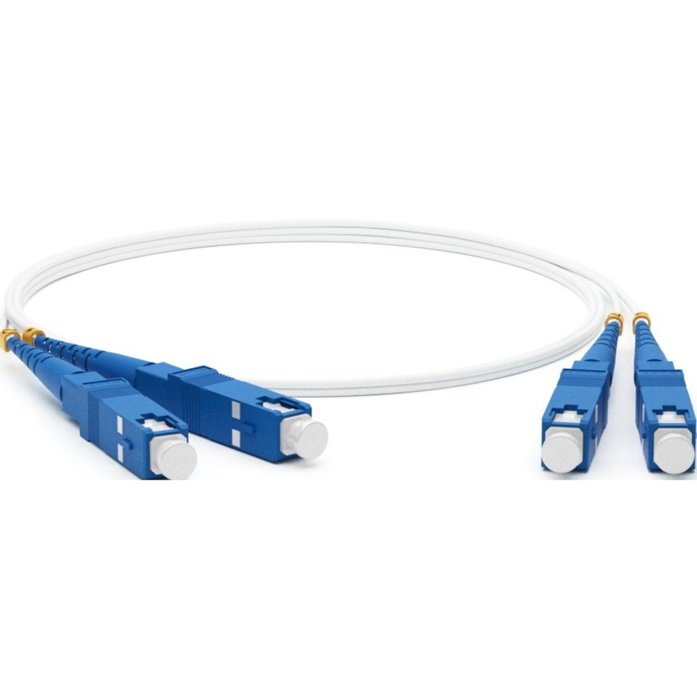Патч-корд волоконно-оптический Hyperline FC-D2-9A1-SC/UR-SC/UR-H-1M-LSZH-WH 1.0m