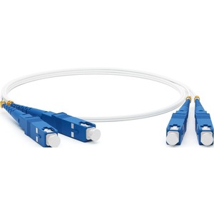 Патч-корд волоконно-оптический Hyperline FC-D2-9A1-SC/UR-SC/UR-H-1M-LSZH-WH 1.0m