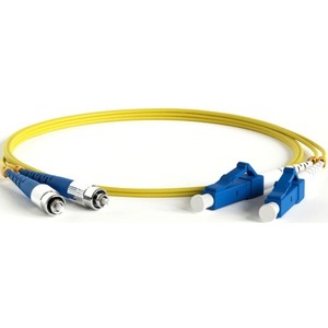Патч-корд волоконно-оптический Hyperline FC-D2-9A1-FC/UR-LC/UR-H-3M-LSZH-YL 3.0m