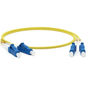 Патч-корд волоконно-оптический Hyperline FC-D2-9-LC/UR-LC/UR-H-50M-LSZH-YL 50.0m