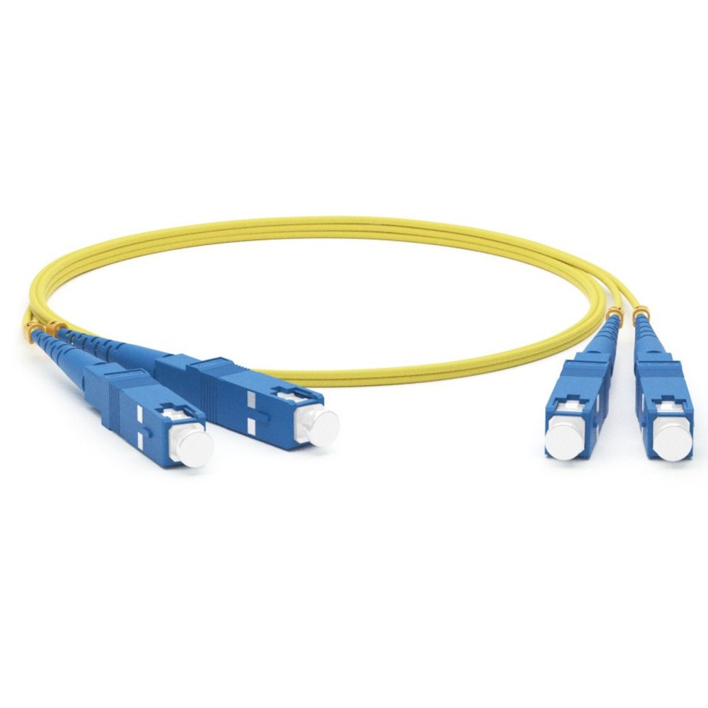 Патч-корд волоконно-оптический Hyperline FC-D2-9-SC/UR-ST/UR-H-1M-LSZH-YL 1.0m