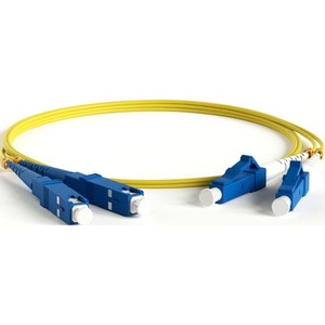 Патч-корд волоконно-оптический Hyperline FC-D2-9A1-LC/UR-SC/UR-H-2M-LSZH-YL 2.0m