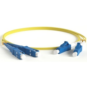 Патч-корд волоконно-оптический Hyperline FC-S2-9-LC/UR-SC/AR-H-5M-LSZH-YL 5.0m