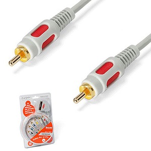 Кабель коаксиальный RCA - RCA DeLink 1RCA-1RCA Gray 2.0m