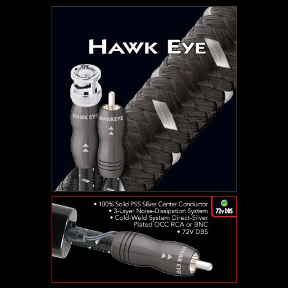 Кабель коаксиальный RCA - RCA Audioquest Hawk Eye RCA-RCA 1.0m
