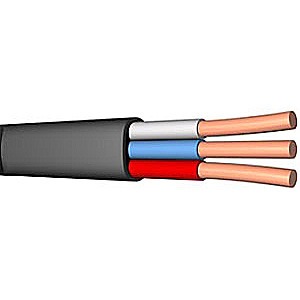 Кабель электрический ВВГ 3x6.0п Черный (Конкорд)
