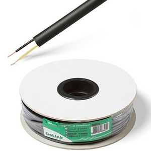 Кабель телефонный в нарезку DeLink Professional 2c Black 100m