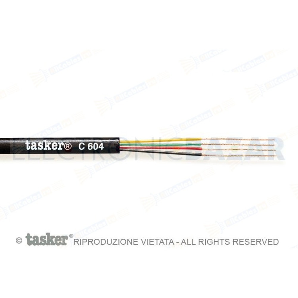 Кабель телефонный в нарезку Tasker C604 Black