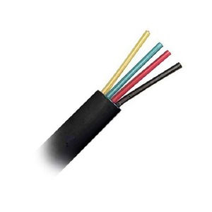 Кабель телефонный в нарезку NETKO 52256 4с, (CU, 4*7*0,10), 100м, плоский, черный