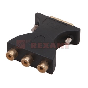 Переходник DVI - Component Rexant 17-6814 Переходник DVI - 3RCA (1 штука)