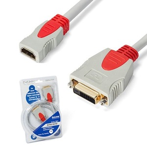 Переходник HDMI - DVI DeLink HDMI(F) - DVI(M) Gray 0.3m
