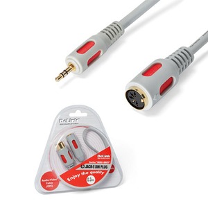 Переходник Jack - DIN DeLink MiniJack(M) - 5DIN(F) Gray 0.3m
