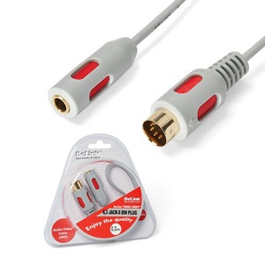 Переходник Jack - DIN DeLink Jack(F) - 5DIN(M) Gray 0.3m