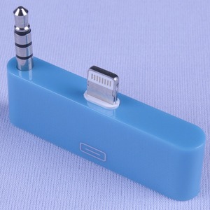 Переходник Lightning - 30-pin Ultimate Audio Lightning to 30-pin + MiniJack Adapter Blue