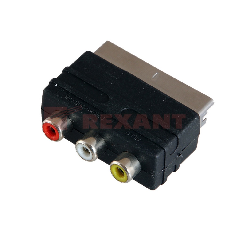 Переходник RCA - Scart Rexant 17-1062 Переходник SCART - 3xRCA (1 штука)