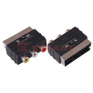 Переходник RCA - Scart Rexant 17-1063 Переходник SCART - 3xRCA (1 штука)