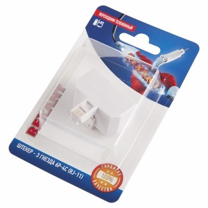 Переходник RJ11 - RJ11 Rexant 06-0110-B Переходник телефонный, 10шт