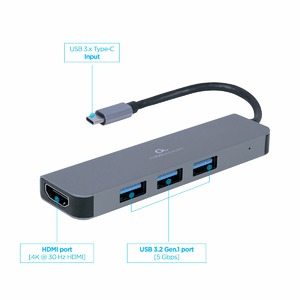 USB TypeC адаптер 2 в 1 Cablexpert A-CM-COMBO2-01