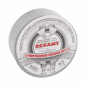 Изолента Rexant 09-4310 Армированная клейкая лента 48 мм, серая, рулон 40 м