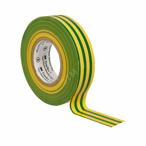 Изолента ПВХ Kranz KR-09-2007 0.13х15 мм, 10 м, желто-зеленая (10 шт./уп.)