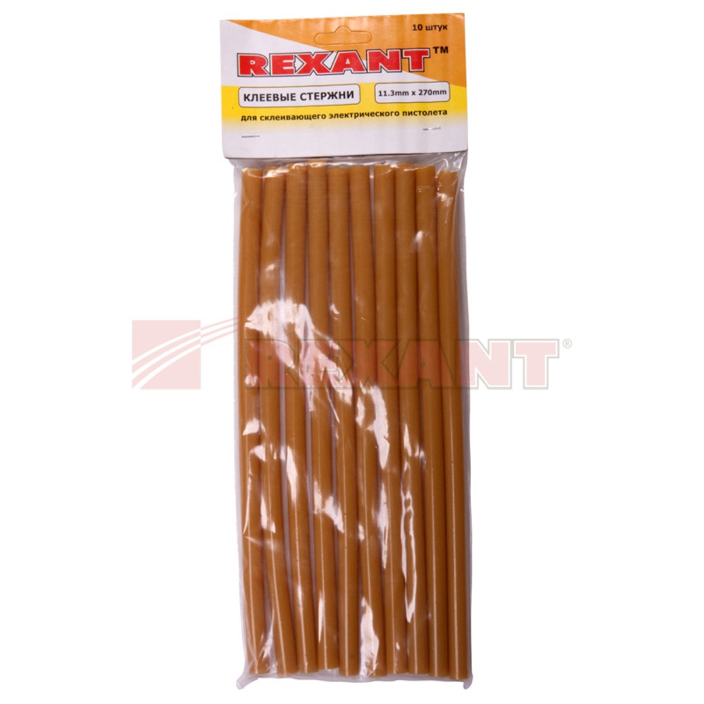 Клеевой пистолет и стержни Rexant 09-1206 оранжевый (1 стержень)
