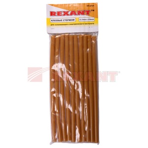 Клеевой пистолет и стержни Rexant 09-1206 оранжевый (1 стержень)