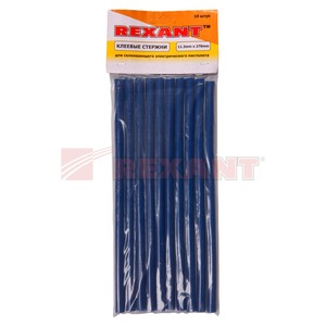 Клеевой пистолет и стержни Rexant 09-1208 синий (1 стержень)