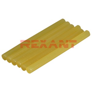 Клеевой пистолет и стержни Rexant 09-1847-4 желтый (1 килограмм)