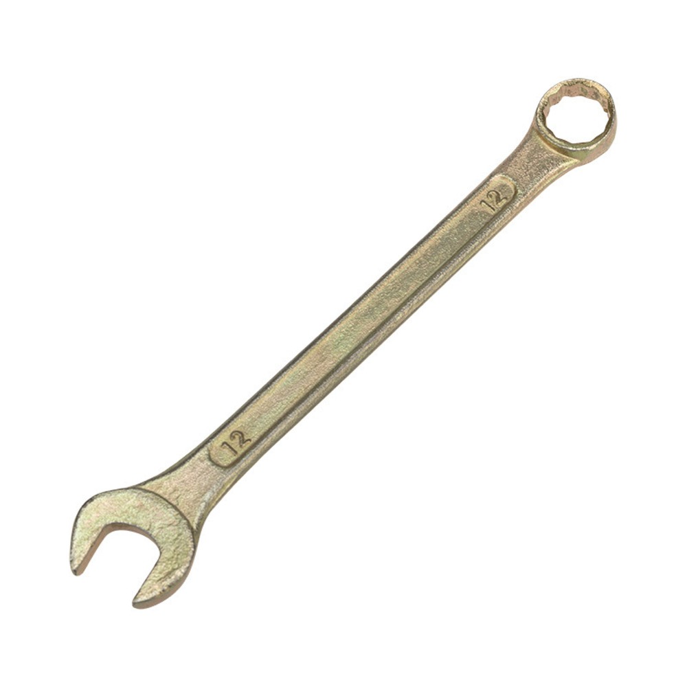 Ключ Rexant 12-5807-2 Ключ комбинированный 12 мм, желтый цинк