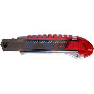 Нож с сегментированным лезвием Rexant 12-4918 25 мм, металлический обрезиненный корпус