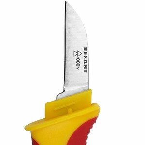 Нож монтажника Rexant 12-4936 нержавеющая сталь, прямое лезвие
