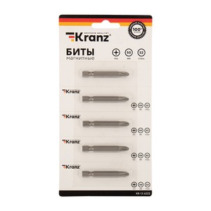 Бита для шуруповерта Kranz KR-12-6222 PH 2x50 мм сталь S2 5 шт.