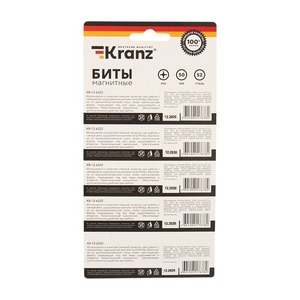 Бита для шуруповерта Kranz KR-12-6222 PH 2x50 мм сталь S2 5 шт.