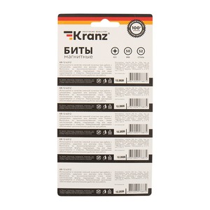 Бита для шуруповерта Kranz KR-12-6312 PZ 1x50 мм сталь S2 5 шт.