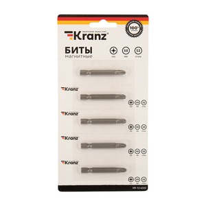 Бита для шуруповерта Kranz KR-12-6322 PZ 2x50 мм сталь S2 5 шт.