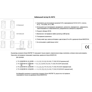 Тестер для проверки кабеля Hyperline HL-NCT1