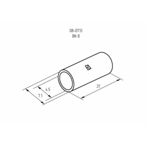 Соединительная гильза Rexant 08-0713 L-21 мм 10 мм (ГМЛ (DIN) 10) (50 штук)