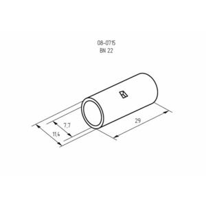 Соединительная гильза Rexant 08-0715 L-29 мм 25 мм (ГМЛ (DIN) 25) (50 штук)