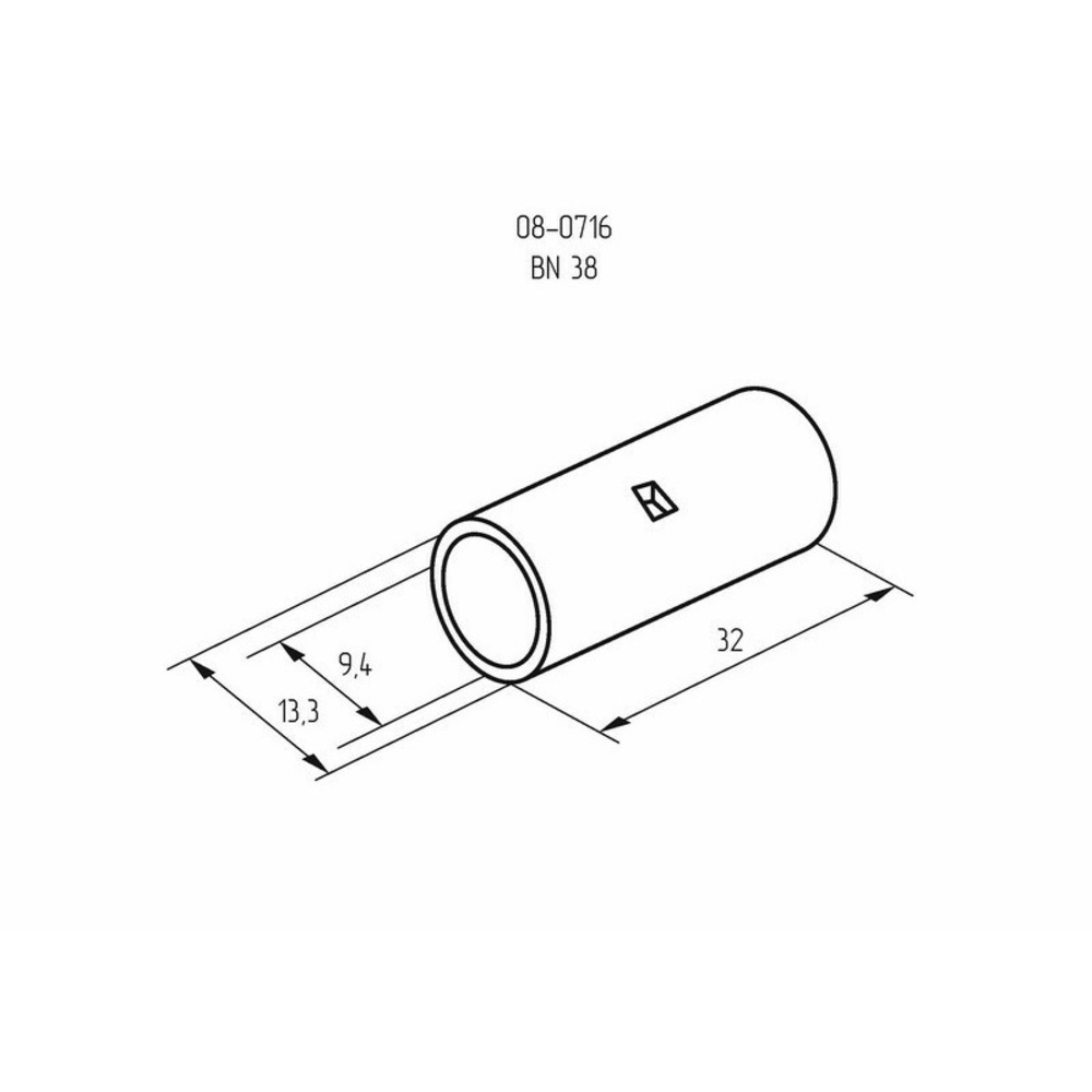Соединительная гильза Rexant 08-0716 L-32 мм 35 мм (ГМЛ (DIN) 35) (25 штук)
