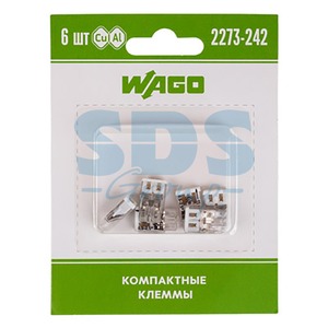 Соединитель кабеля WAGO 07-5141-06 Компактная 2-проводная клемма, 6 штук (серия 2273-242)