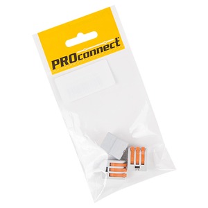 Соединительная клемма многоразовая PROconnect 07-5253-4-9 3-х проводная, серая (0,08-4 мм),  (3шт.)