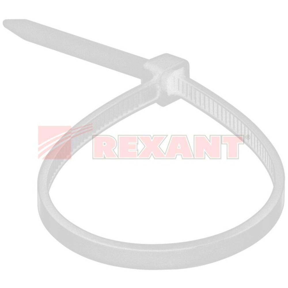 Хомут нейлоновый (кабельная стяжка) Rexant 07-0120 белый 2.5 х 120мм (100 штук)